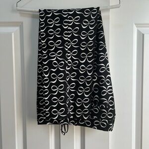 kate spade black and white bow tie pants